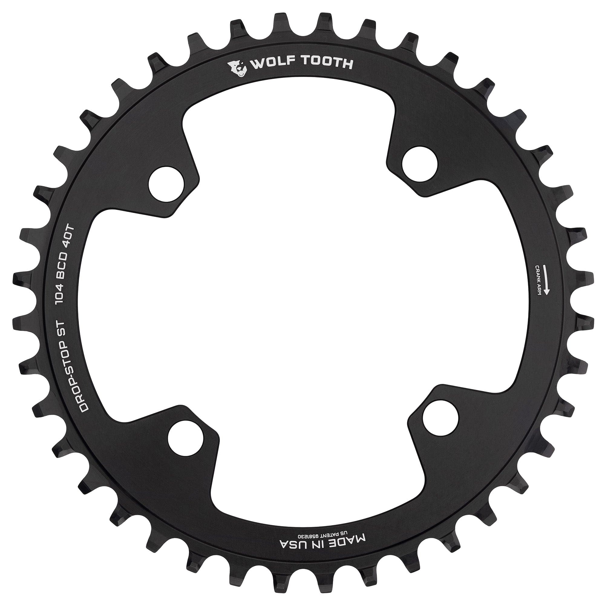 Black / 40T / Drop-Stop ST 104 BCD Chainrings