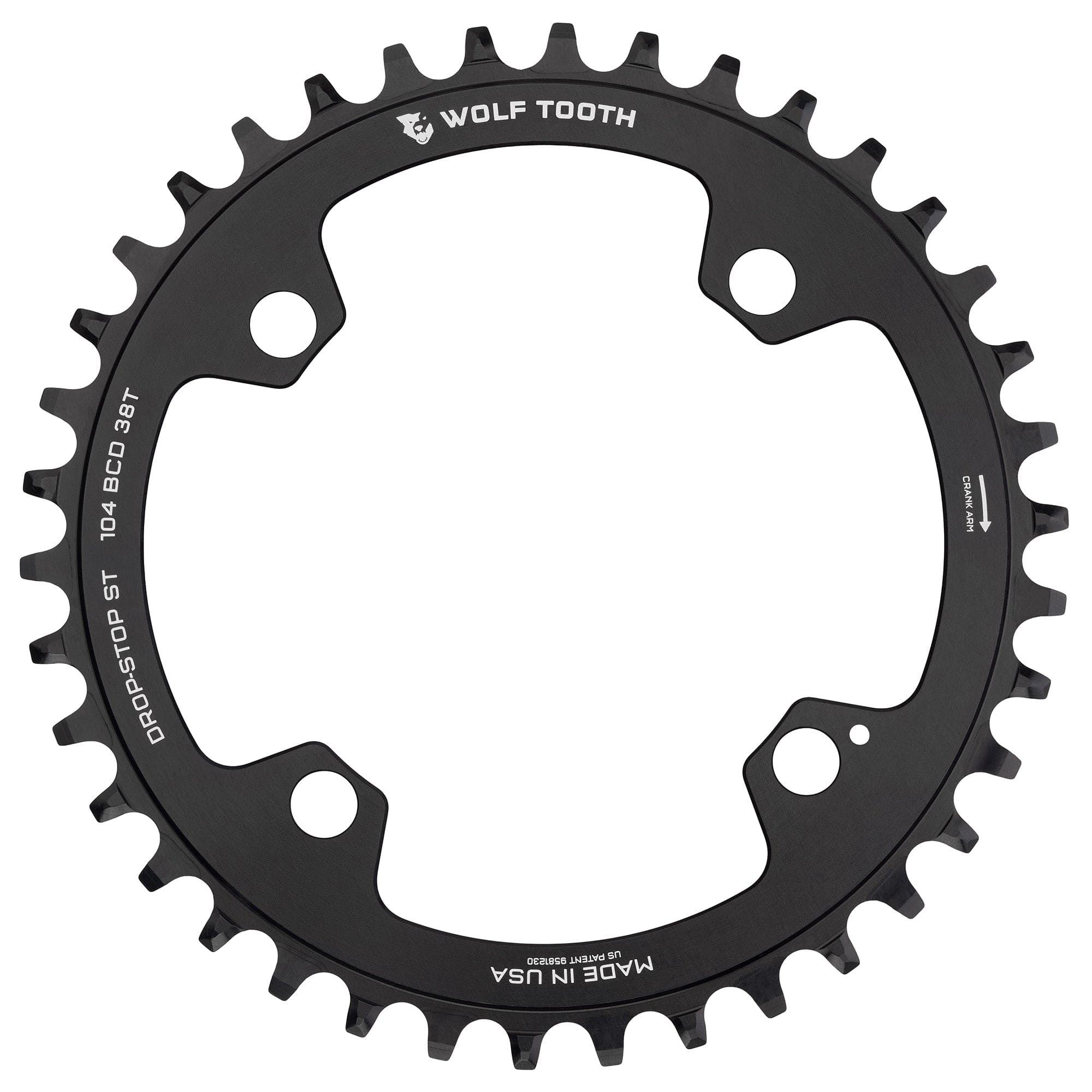 Black / 38T / Drop-Stop ST 104 BCD Chainrings