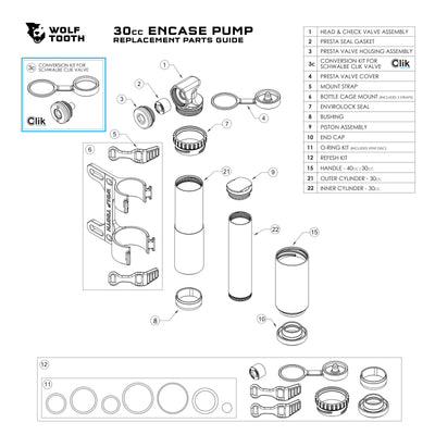 EnCase Pump Replacement Parts