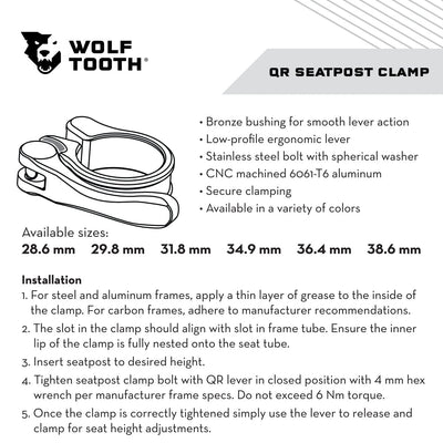 Seatpost Clamp Quick Release - Green